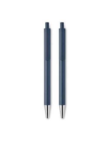 Set de stylos s en aluminium recyclé - ORWELL Matières : aluminium recyclé  Couleurs : bleu marine objet promotionnel éco-respon