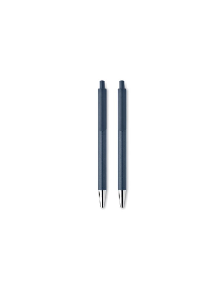 Set de stylos s en aluminium recyclé - ORWELL Matières : aluminium recyclé  Couleurs : bleu marine objet promotionnel éco-respon