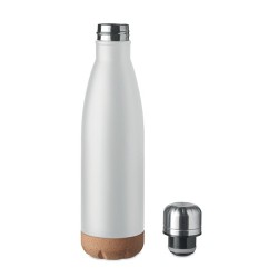 Bouteille isotherme double paroi  de 500 ml en acier inoxydable - ASPEN CORK Matières : acier inoxydable Couleurs : blanc goodie