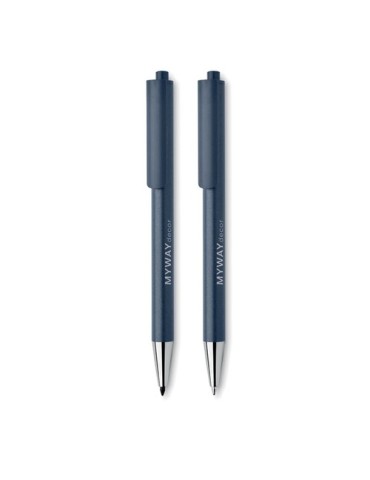 Set de stylos s en aluminium recyclé - ORWELL Matières : aluminium recyclé  Couleurs : bleu marine cadeau client original