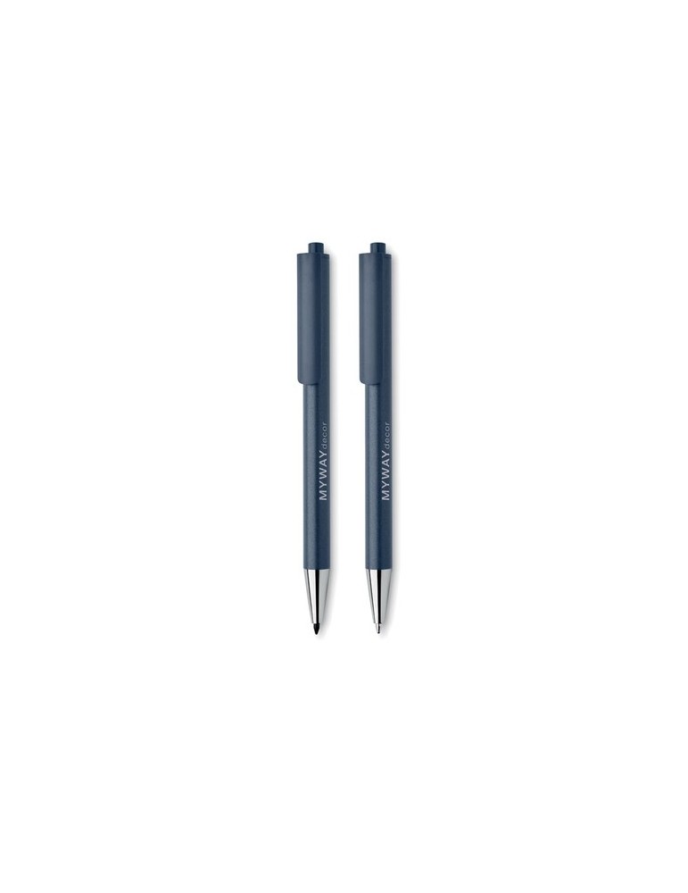 Set de stylos s en aluminium recyclé - ORWELL Matières : aluminium recyclé  Couleurs : bleu marine cadeau client original