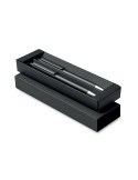 Set de stylos s en aluminium recyclé - ORWELL Matières : aluminium recyclé  Couleurs : noir personnalisable avec votre logo