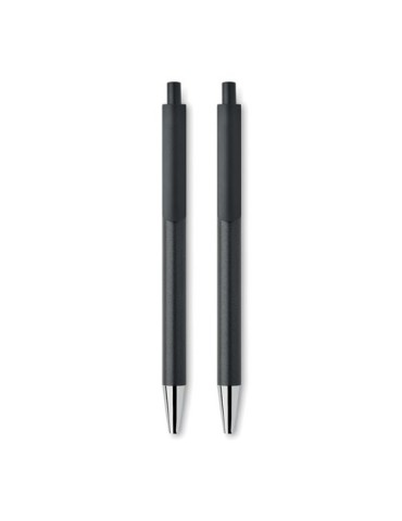 Set de stylos s en aluminium recyclé - ORWELL Matières : aluminium recyclé  Couleurs : noir cadeau collaborateur premium
