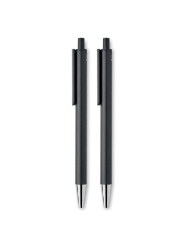 Set de stylos s en aluminium recyclé - ORWELL Matières : aluminium recyclé  Couleurs : noir accessoire événementiel unique