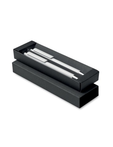 Set de stylos s en aluminium recyclé - ORWELL Matières : aluminium recyclé  Couleurs : blanc cadeau entreprise pas cher