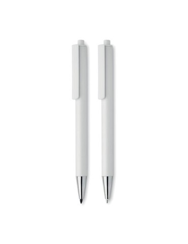 Set de stylos s en aluminium recyclé - ORWELL Matières : aluminium recyclé  Couleurs : blanc impression haute définition