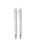 Set de stylos s en aluminium recyclé - ORWELL Matières : aluminium recyclé  Couleurs : blanc personnalisation rapide en France