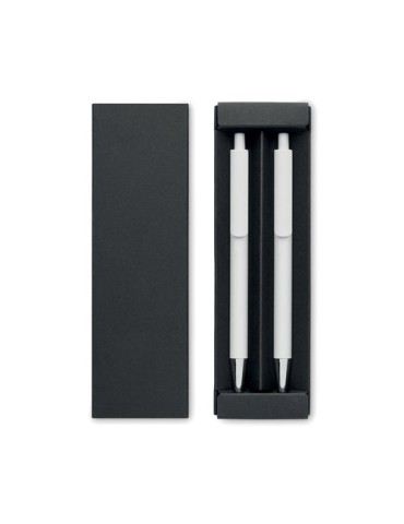 Set de stylos s en aluminium recyclé - ORWELL Matières : aluminium recyclé  Couleurs : blanc cadeau affaires élégant