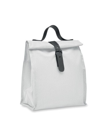 Sac isotherme publicitaire  600D RPET CHILL Matières : PET recyclé Couleurs : blanc personnalisable avec votre logo