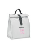 Sac isotherme publicitaire  600D RPET CHILL Matières : PET recyclé Couleurs : blanc impression logo haute qualité