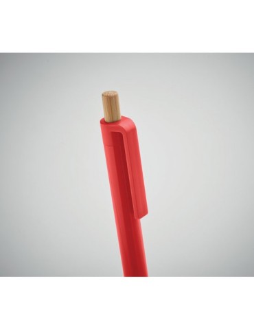 Stylo à bille  en ABS recyclé PENU Matières : aluminium recyclé  Couleurs : rouge impression logo haute qualité