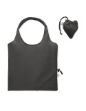 Shopping pliable publicitaire 140 gr/m² CARRIE COLOUR Matières : coton recyclé Couleurs : noir