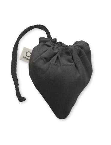 Shopping pliable publicitaire 140 gr/m² CARRIE COLOUR Matières : coton recyclé Couleurs : noir livraison express 24h 48h