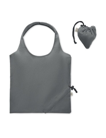 Shopping pliable publicitaire 140 gr/m² CARRIE COLOUR Matières : coton recyclé Couleurs : pierre cadeau collaborateur premium