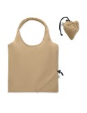 Shopping pliable publicitaire 140 gr/m² CARRIE COLOUR Matières : coton recyclé Couleurs : kaki personnalisable avec votre logo