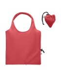 Shopping pliable publicitaire 140 gr/m² CARRIE COLOUR Matières : coton recyclé Couleurs : rouge personnalisation rapide en Franc