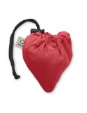 Shopping pliable publicitaire 140 gr/m² CARRIE COLOUR Matières : coton recyclé Couleurs : rouge personnalisation rapide en Franc