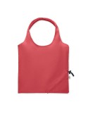 Shopping pliable publicitaire 140 gr/m² CARRIE COLOUR Matières : coton recyclé Couleurs : rouge objet publicitaire robuste