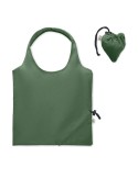 Shopping pliable publicitaire 140 gr/m² CARRIE COLOUR Matières : coton recyclé Couleurs : vert foncé livraison express 24h 48h