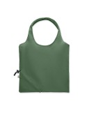 Shopping pliable publicitaire 140 gr/m² CARRIE COLOUR Matières : coton recyclé Couleurs : vert foncé objet publicitaire robuste