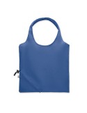 Shopping pliable publicitaire 140 gr/m² CARRIE COLOUR Matières : coton recyclé Couleurs : bleu royal impression logo haute quali