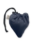 Shopping pliable publicitaire 140 gr/m² CARRIE COLOUR Matières : coton recyclé Couleurs : bleu goodies publicitaire durable
