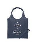 Shopping pliable publicitaire 140 gr/m² CARRIE COLOUR Matières : coton recyclé Couleurs : bleu goodies publicitaire durable