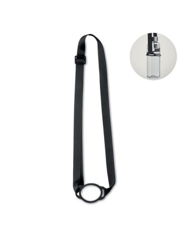 Lanyard publicitaire porte-gobelet 6cm LANCUP Matières : PET Couleurs : noir personnalisable avec votre logo