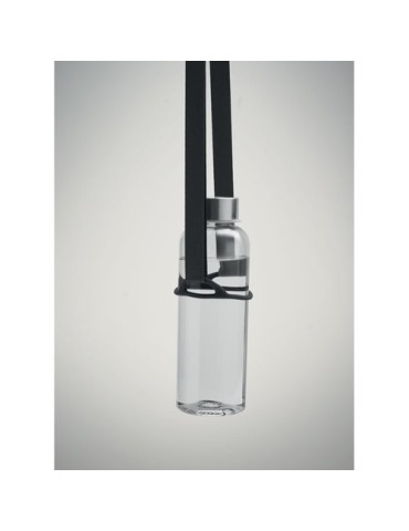 Lanyard publicitaire porte-gobelet 6cm LANCUP Matières : PET Couleurs : noir objet promotionnel éco-responsable
