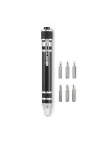 Stylo multi-outils recyclé personnalisé TUBULAR Matières : aluminium recyclé  Couleurs : noir personnalisable avec votre logo