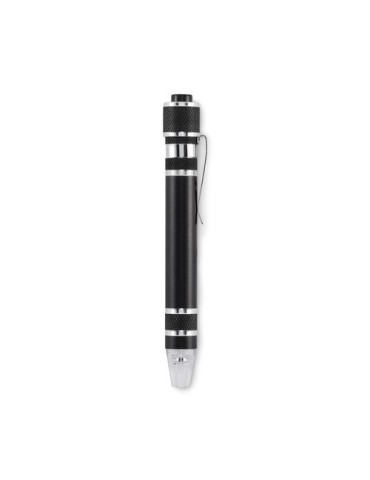Stylo multi-outils recyclé personnalisé TUBULAR Matières : aluminium recyclé  Couleurs : noir personnalisation rapide en France