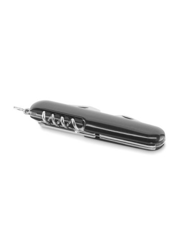 Couteau de poche multi-outils publicitaire personnalisé MULTICHILLO Matières : aluminium recyclé  Couleurs : noir 2