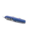Couteau de poche multi-outils publicitaire personnalisé MULTICHILLO Matières : aluminium recyclé  Couleurs : bleu marquage laser