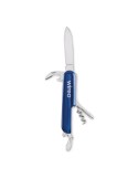 Couteau de poche multi-outils publicitaire personnalisé MULTICHILLO Matières : aluminium recyclé  Couleurs : bleu personnalisati