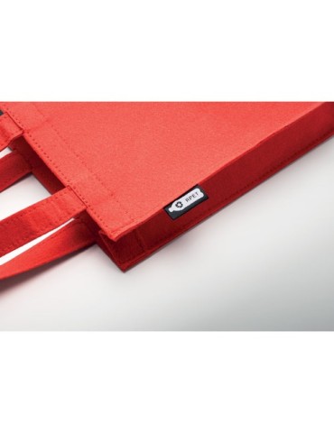 Petit sac cadeau  en feutre RPET - FELTOTE Matières : PET recyclé Couleurs : rouge accessoire événementiel unique