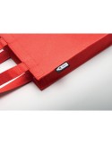 Petit sac cadeau  en feutre RPET - FELTOTE Matières : PET recyclé Couleurs : rouge accessoire événementiel unique