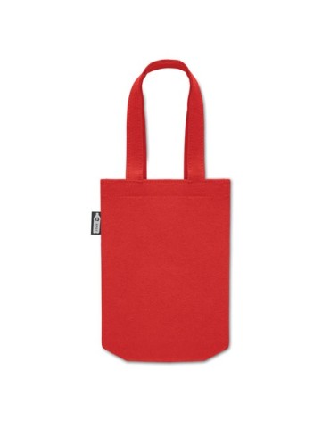 Petit sac cadeau  en feutre RPET - FELTOTE Matières : PET recyclé Couleurs : rouge marquage couleur éclatante