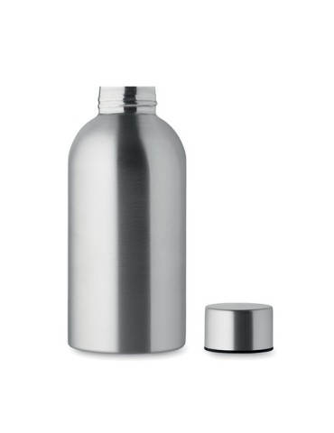 Bouteille simple paroi publicitaire 500 ml ATHENA MID Couleurs : argenté mat Matières : acier inoxydable recyclé objet promo pet