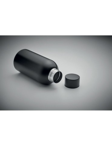 Bouteille simple paroi publicitaire 500 ml ATHENA MID Couleurs : noir Matières : acier inoxydable recyclé marquage laser ultra p
