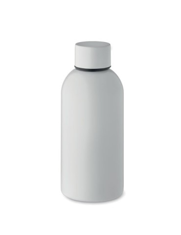 Bouteille simple paroi publicitaire 500 ml ATHENA MID Couleurs : blanc Matières : acier inoxydable recyclé personnalisable avec 