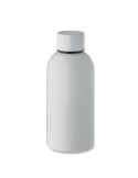 Bouteille simple paroi publicitaire 500 ml ATHENA MID Couleurs : blanc Matières : acier inoxydable recyclé personnalisable avec 