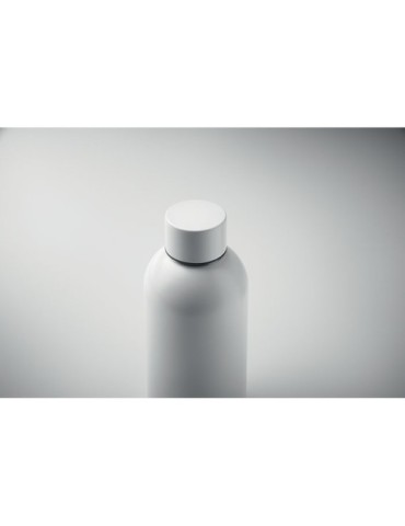 Bouteille simple paroi publicitaire 500 ml ATHENA MID Couleurs : blanc Matières : acier inoxydable recyclé goodies publicitaire 