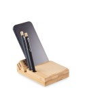 Calendrier de bureau  en bambou BOOTOP Matières : bambou Couleurs : bois marquage laser ultra précis