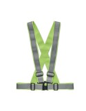 Bretelles réfléchissantes personnalisées ALLVISIBLE+ Matières : PET Couleurs : vert fluo personnalisable avec votre logo