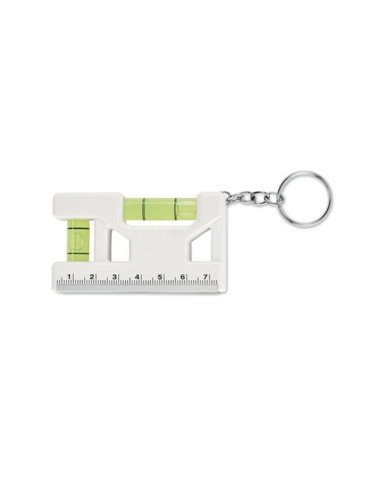 Porte-clés niveau en ABS personnalisé MAGEVEL Matières : ABS Couleurs : blanc accessoire événementiel unique