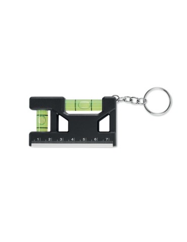 Porte-clés niveau en ABS personnalisé MAGEVEL Matières : ABS Couleurs : noir personnalisation rapide en France