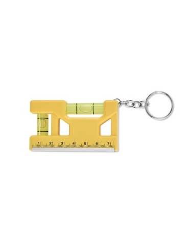 Porte-clés niveau en ABS personnalisé MAGEVEL Matières : ABS Couleurs : jaune cadeau collaborateur premium
