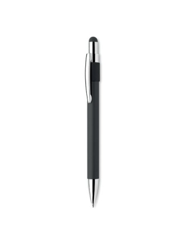 Stylo spinner publicitaire personnalisé EDD Matières : aluminium recyclé  Couleurs : noir marquage couleur éclatante