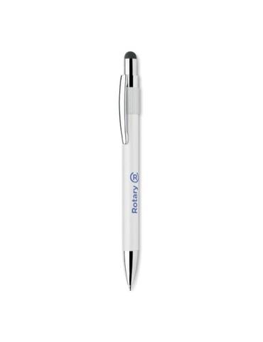 Stylo spinner publicitaire personnalisé EDD Matières : aluminium recyclé  Couleurs : blanc goodies publicitaire durable