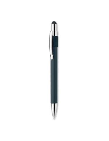 Stylo spinner publicitaire personnalisé EDD Matières : aluminium recyclé  Couleurs : bleu marine impression logo haute qualité